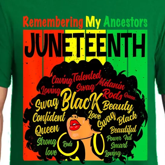 Remembering My Ancestors Juneteenth Natural Hair Black Women Pajama Set