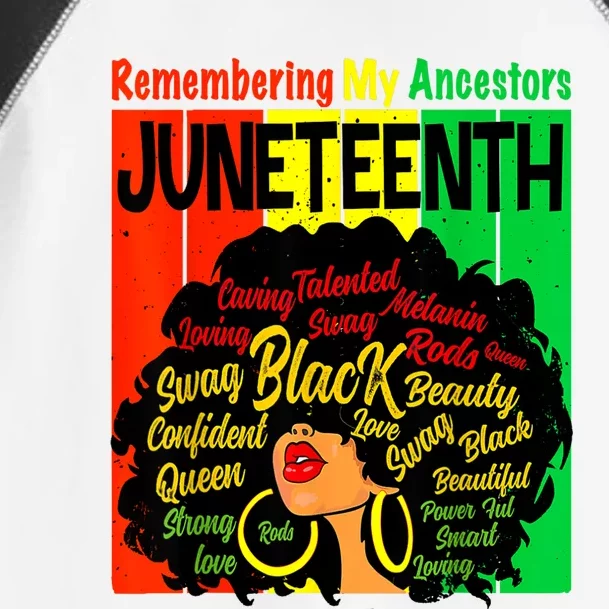 Remembering My Ancestors Juneteenth Natural Hair Black Women Toddler Fine Jersey T-Shirt