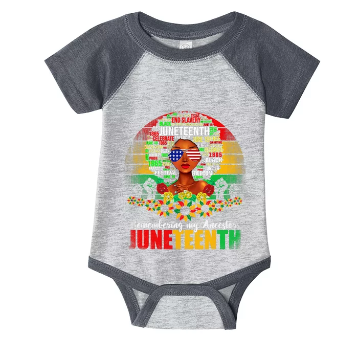 Remembering My Ancestors Juneteenth Celebrate Black Women Infant Baby Jersey Bodysuit