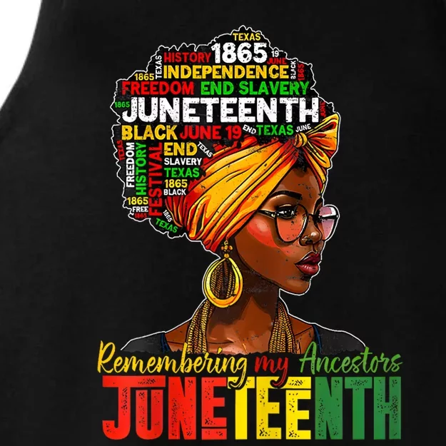 Remembering My Ancestors Juneteenth Ladies Tri-Blend Wicking Tank