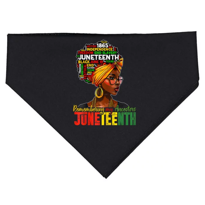 Remembering My Ancestors Juneteenth USA-Made Doggie Bandana