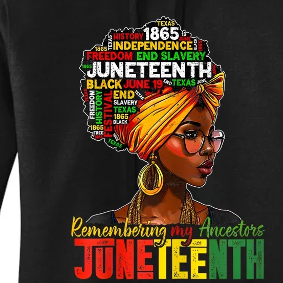 Remembering My Ancestors Juneteenth Women's Pullover Hoodie