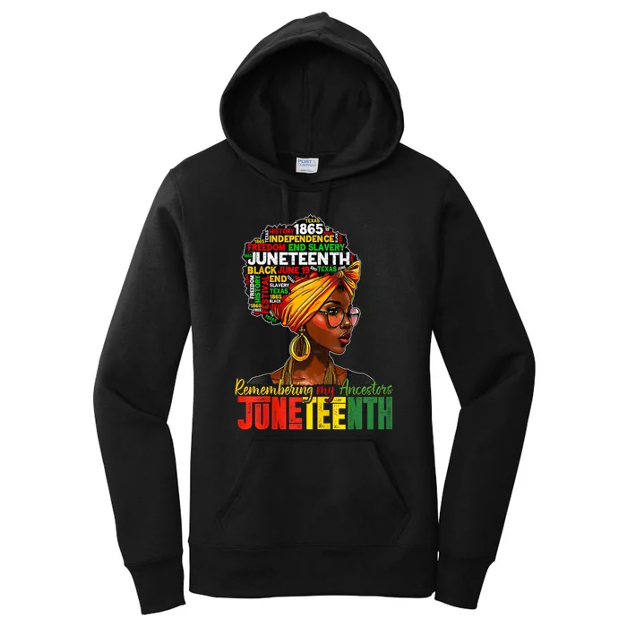 Remembering My Ancestors Juneteenth Women's Pullover Hoodie