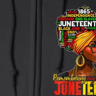 Remembering My Ancestors Juneteenth Full Zip Hoodie