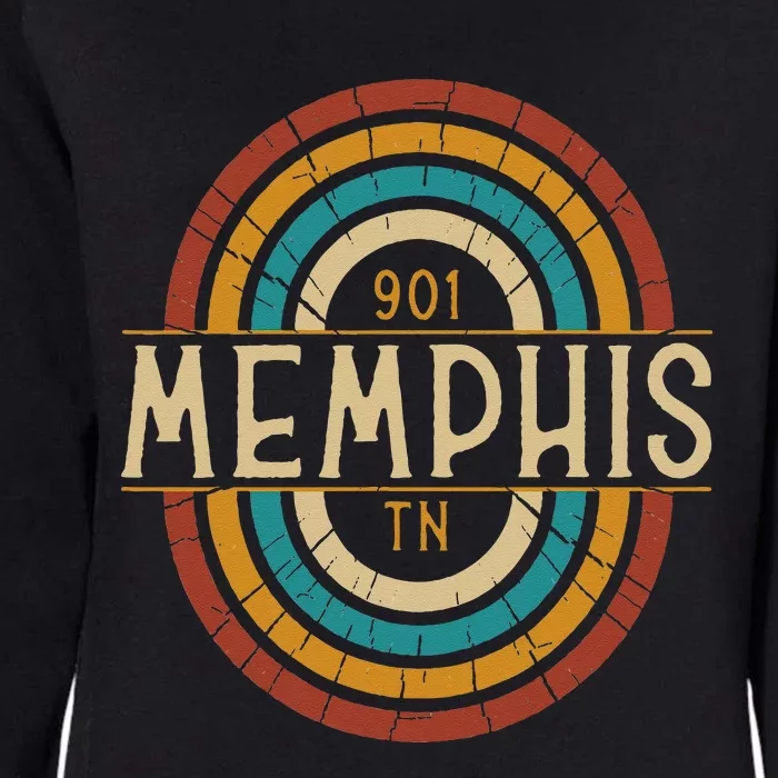 Retro Memphis Area Code 901 Residents State Tennessee Womens California Wash Sweatshirt