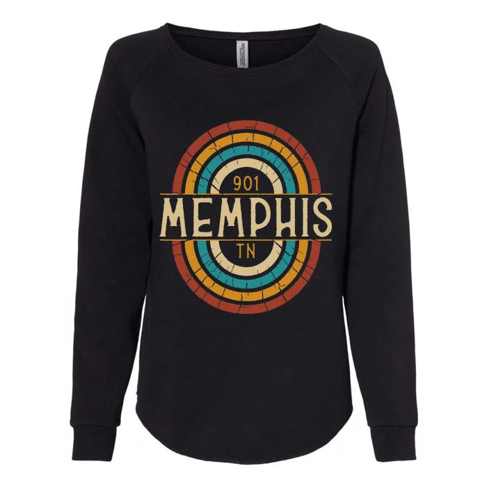 Retro Memphis Area Code 901 Residents State Tennessee Womens California Wash Sweatshirt