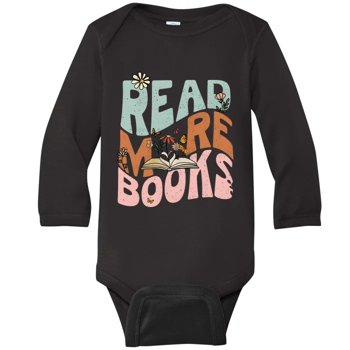 Read More Books Book Lover Bookworm Baby Long Sleeve Bodysuit