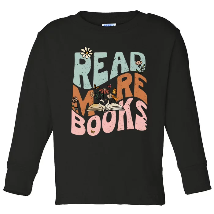 Read More Books Book Lover Bookworm Toddler Long Sleeve Shirt