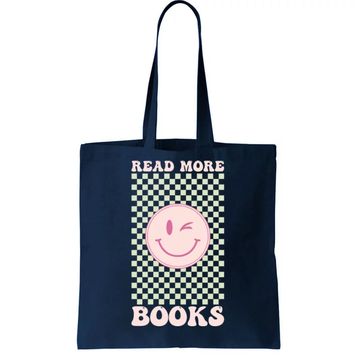 Read More Books Pink Smiley Book Lover Gifts Education Tote Bag