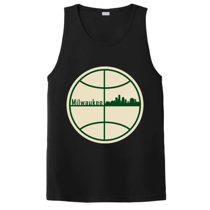 Retro Milwaukee Basketball Home Game Baskeball Fan Performance Tank