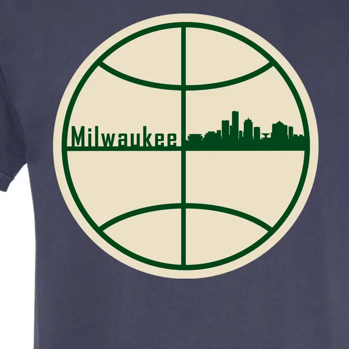 Retro Milwaukee Basketball Home Game Baskeball Fan Garment-Dyed Heavyweight T-Shirt