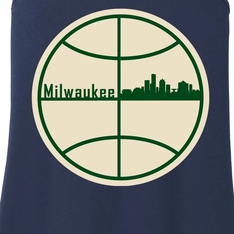 Retro Milwaukee Basketball Home Game Baskeball Fan Ladies Essential Tank