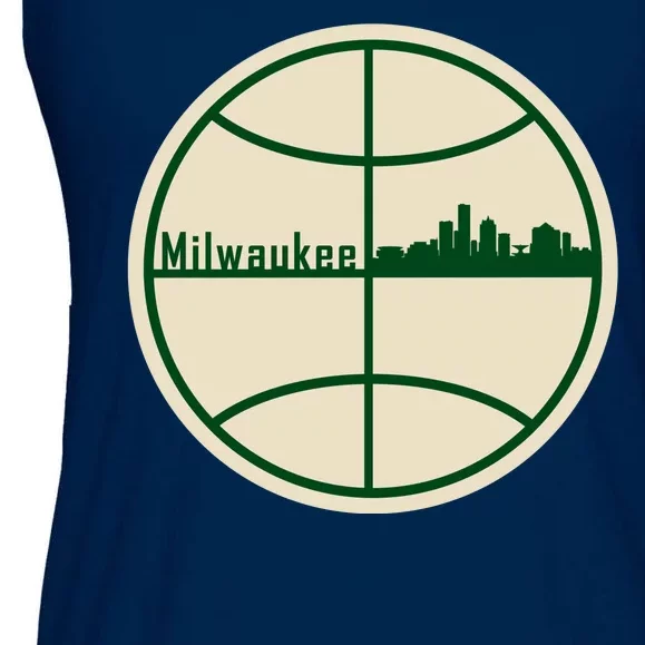 Retro Milwaukee Basketball Home Game Baskeball Fan Ladies Essential Flowy Tank