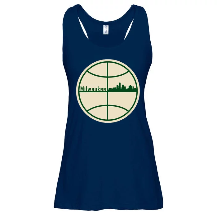 Retro Milwaukee Basketball Home Game Baskeball Fan Ladies Essential Flowy Tank