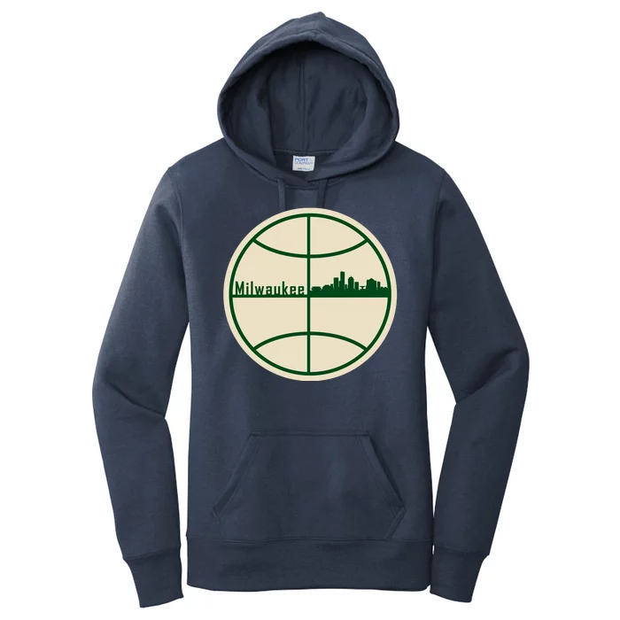 Retro Milwaukee Basketball Home Game Baskeball Fan Women's Pullover Hoodie