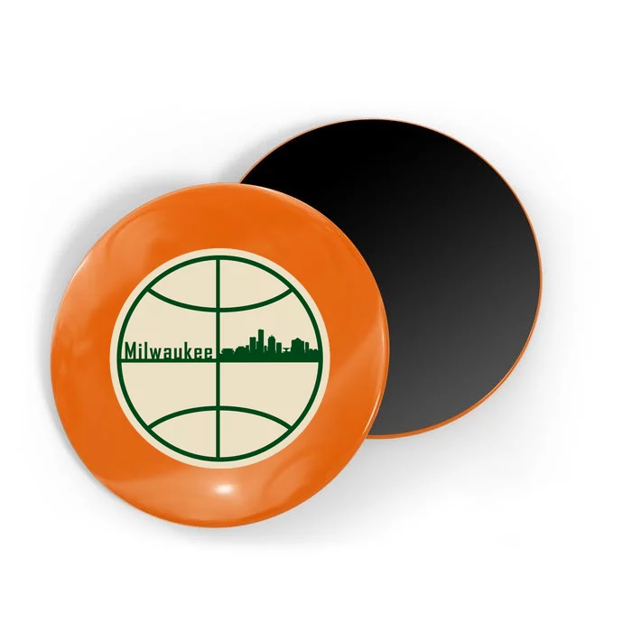 Retro Milwaukee Basketball Home Game Baskeball Fan Magnet