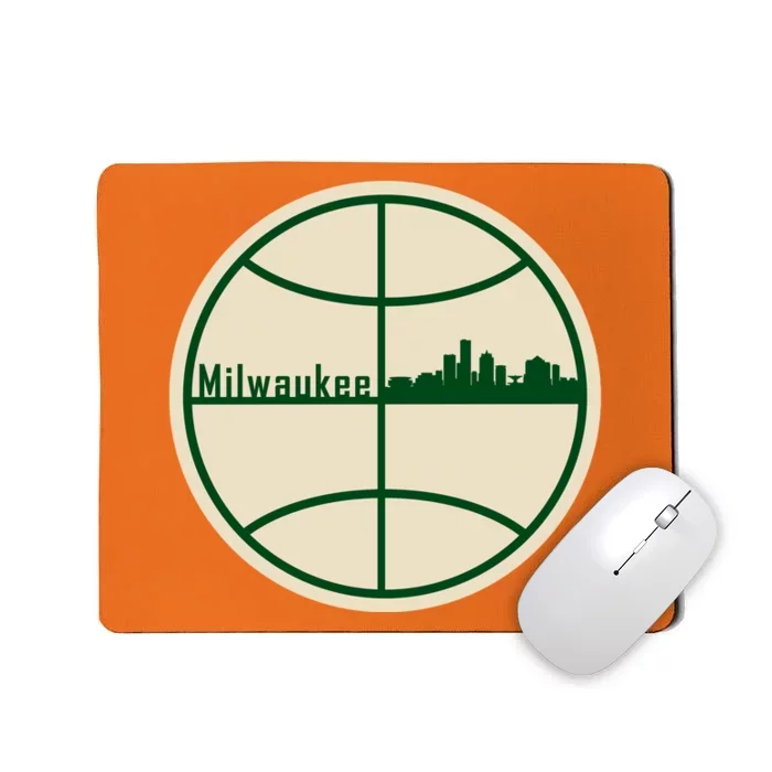 Retro Milwaukee Basketball Home Game Baskeball Fan Mousepad