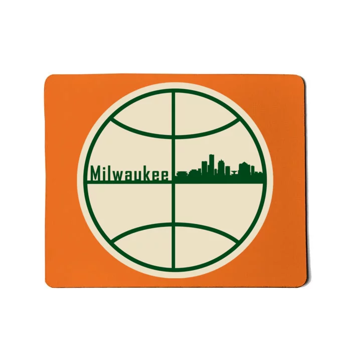 Retro Milwaukee Basketball Home Game Baskeball Fan Mousepad