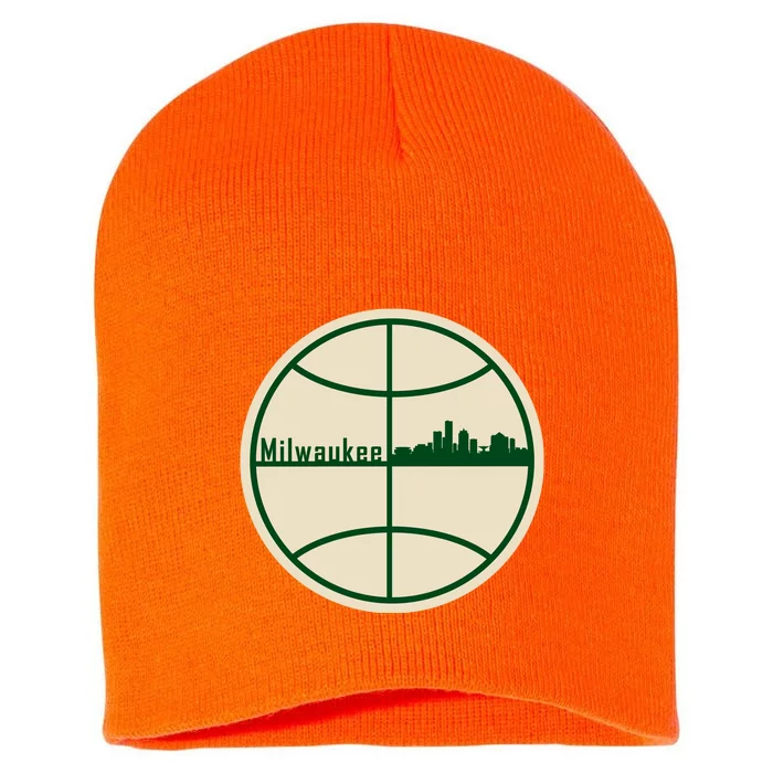 Retro Milwaukee Basketball Home Game Baskeball Fan Short Acrylic Beanie