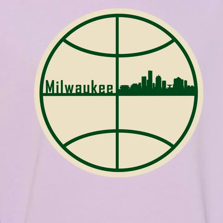 Retro Milwaukee Basketball Home Game Baskeball Fan Garment-Dyed Sweatshirt