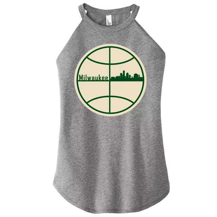 Retro Milwaukee Basketball Home Game Baskeball Fan Women’s Perfect Tri Rocker Tank