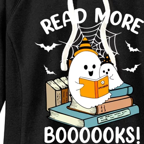 Read More Boooooks Cute Ghost Read More Boooooks Halloween Gift Women's Fleece Hoodie