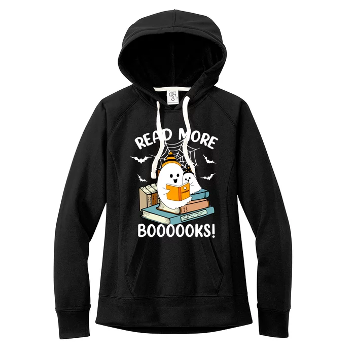 Read More Boooooks Cute Ghost Read More Boooooks Halloween Gift Women's Fleece Hoodie