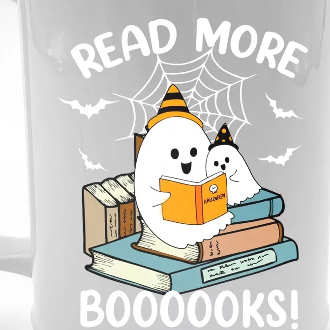 Read More Boooooks Cute Ghost Read More Boooooks Halloween Gift Front & Back Beer Stein