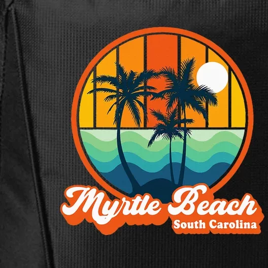 Retro Myrtle Beach South Carolina Summer 90s Beach Souvenirs City Backpack