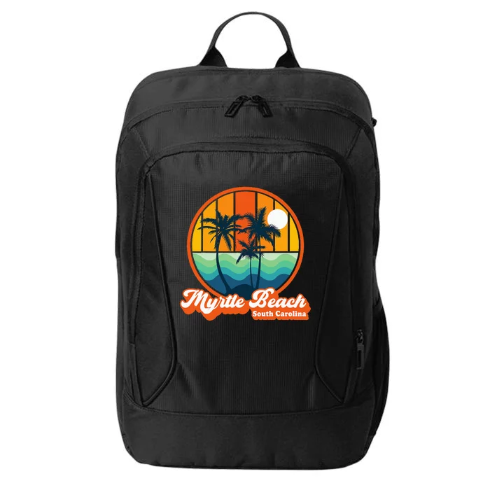 Retro Myrtle Beach South Carolina Summer 90s Beach Souvenirs City Backpack