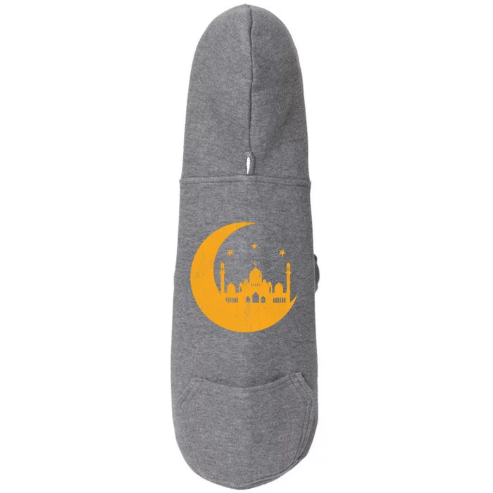 Ramadan Mubarak Blessed Month Muslim Celebrate Islamic Gift Doggie 3-End Fleece Hoodie