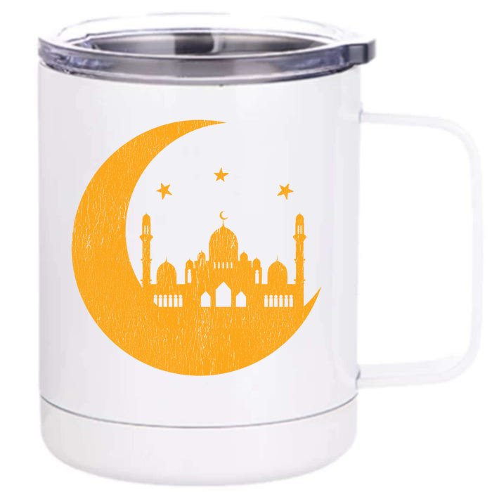 Ramadan Mubarak Blessed Month Muslim Celebrate Islamic Gift Front & Back 12oz Stainless Steel Tumbler Cup