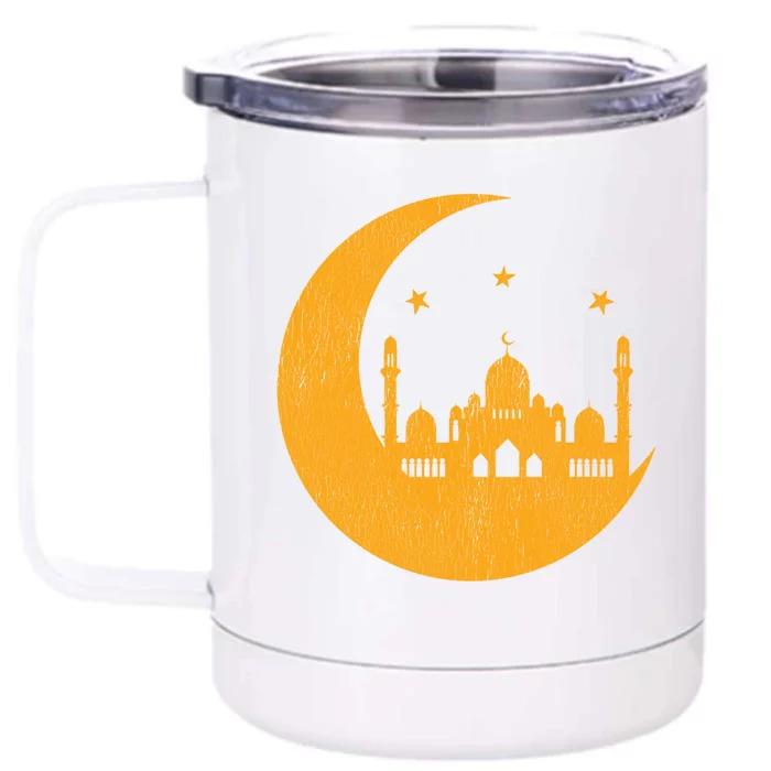 Ramadan Mubarak Blessed Month Muslim Celebrate Islamic Gift Front & Back 12oz Stainless Steel Tumbler Cup