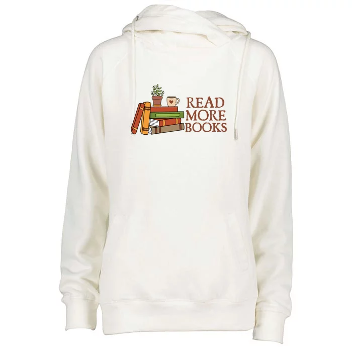 Read More Books Reading Books Gift Cute Reading Womens Funnel Neck Pullover Hood