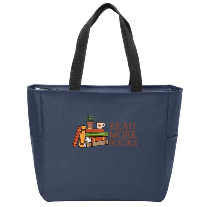 Read More Books Reading Books Gift Cute Reading Zip Tote Bag