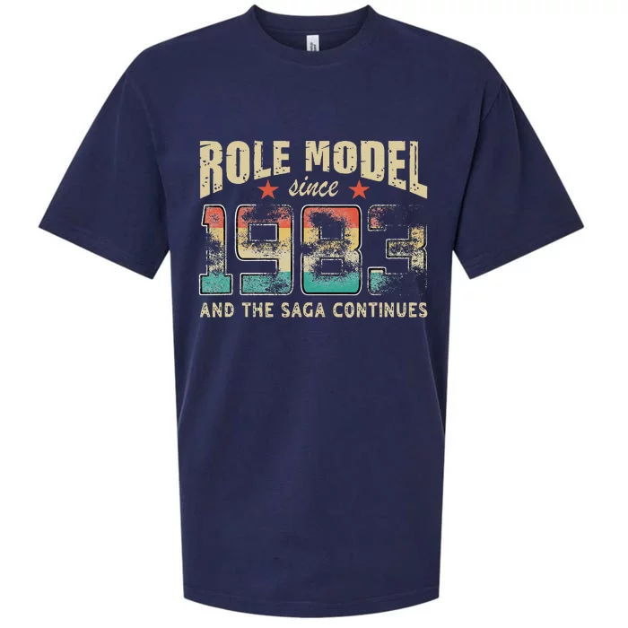 Role Model Born 1983 And The Saga Continues Birthday Sueded Cloud Jersey T-Shirt