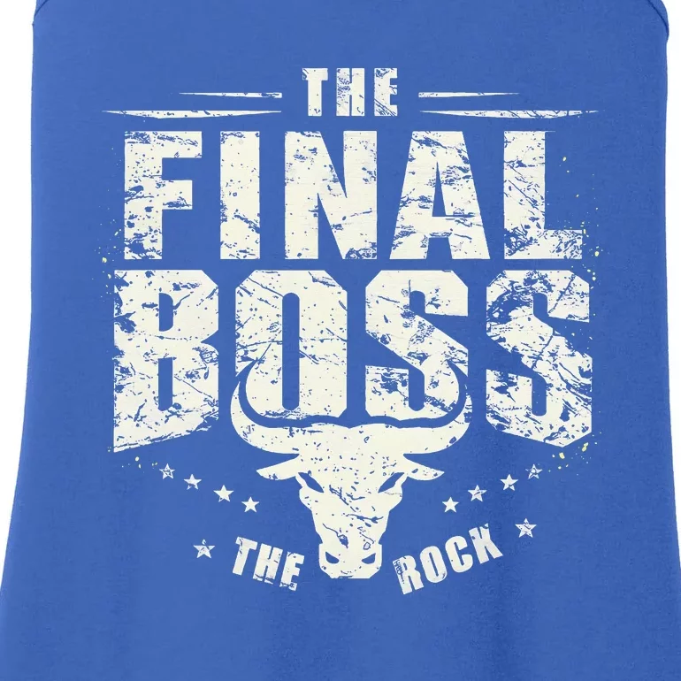 Rock Music Boss Final White Design Fun Music Lover Ladies Essential Tank