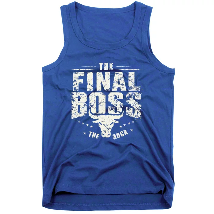 Rock Music Boss Final White Design Fun Music Lover Tank Top