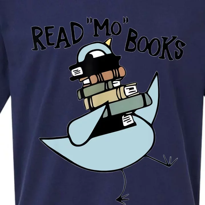 Read Mo Books Pigeon Library Reading Books Reader 2024 Sueded Cloud Jersey T-Shirt