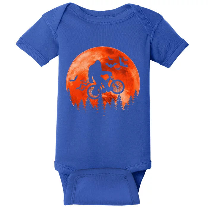 Riding Moon Bike Halloween Lunar Cycling Bigfoot Costume Baby Bodysuit