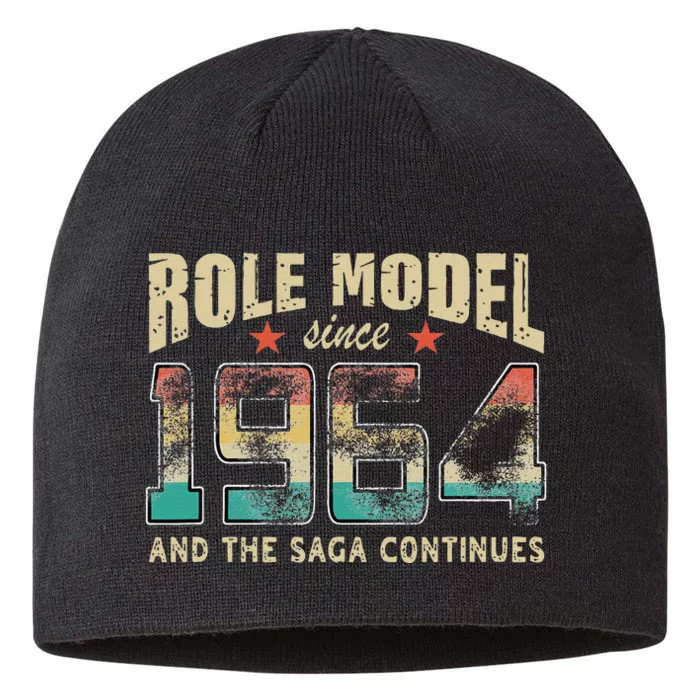 Role Model Born 1964 And The Saga Continues Birthday 8 1/2in Sustainable Knit Beanie