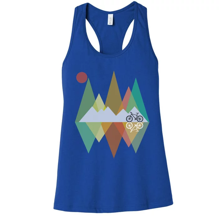 Retro Mountain Bike Gift Vintage Mtb Gift Women's Racerback Tank