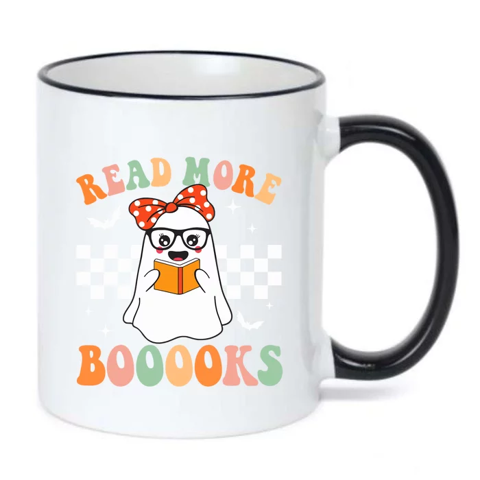 Read More Books Funny Teacher Halloween Ghost Reading Books Gift Black Color Changing Mug