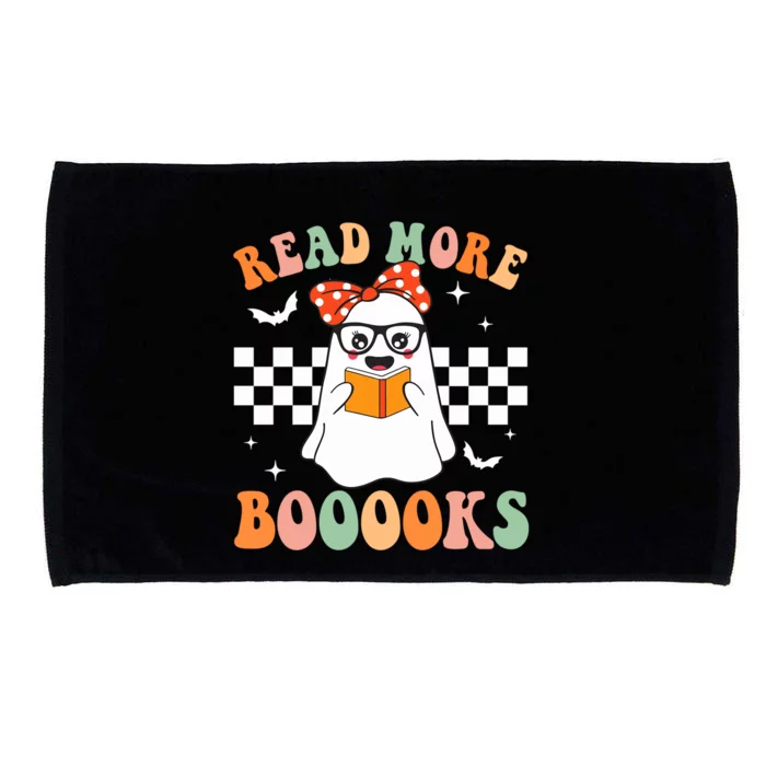 Read More Books Funny Teacher Halloween Ghost Reading Books Gift Microfiber Hand Towel