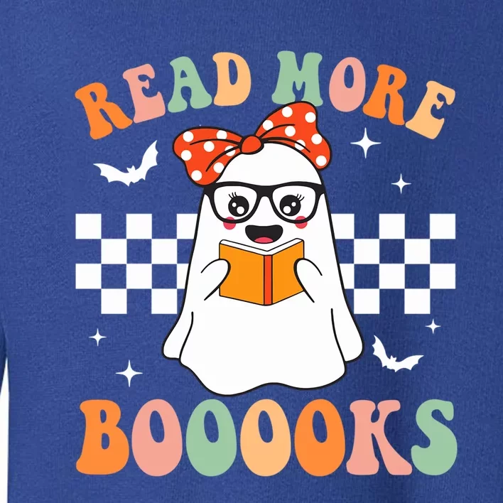 Read More Books Funny Teacher Halloween Ghost Reading Books Gift Toddler Sweatshirt