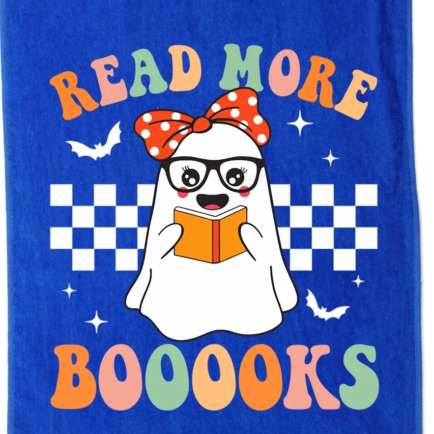 Read More Books Funny Teacher Halloween Ghost Reading Books Gift Platinum Collection Golf Towel