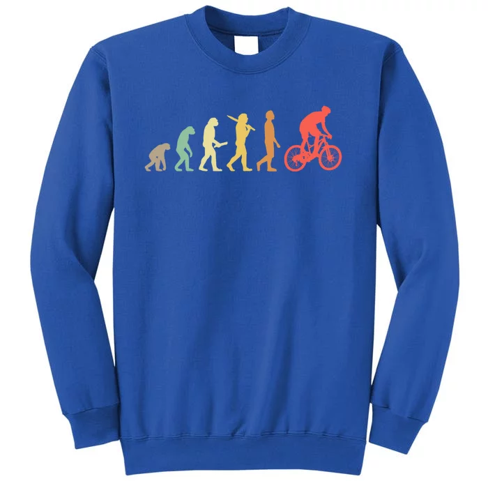 Retro Mountain Biking Evolution Gift For Mountain Bikers Funny Gift Sweatshirt