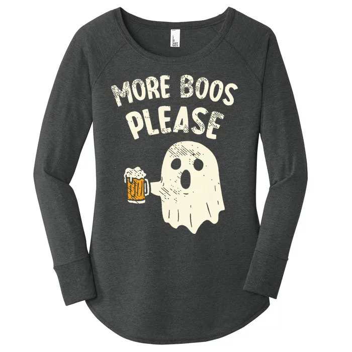 Retro More Boos Please Ghost Beer Halloween Costume Women's Perfect Tri Tunic Long Sleeve Shirt