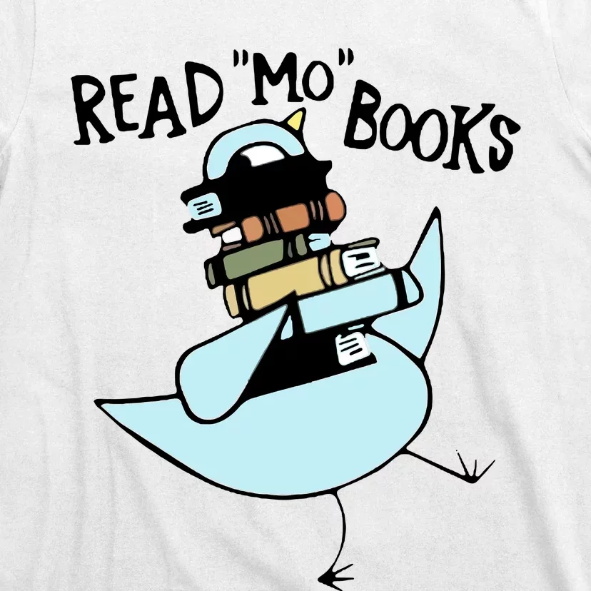 Read Mo Books Pigeon Library Reading Books Reader 2024 T-Shirt