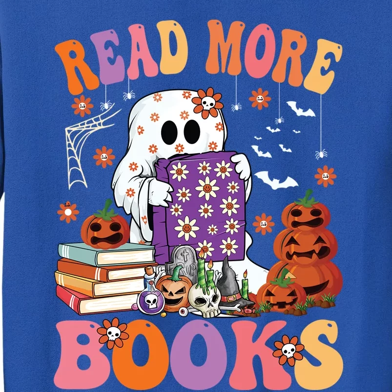 Read More Books Lover Halloween Cute Boo Ghost Reading Books Gift Sweatshirt